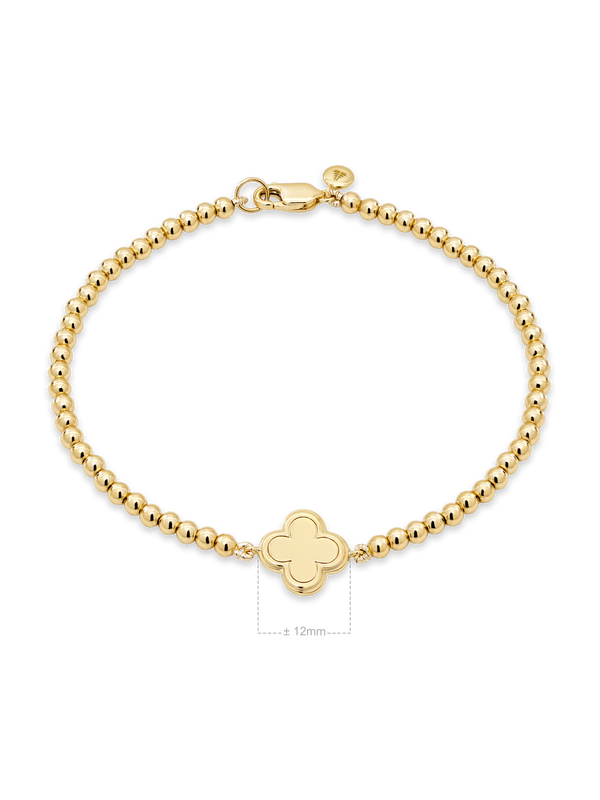 Clover Beaded Ball Chain Bracelet