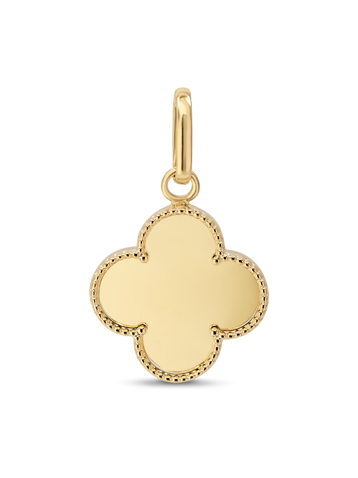 14K Solid Gold Clover Pendant