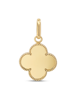 14K Solid Gold Clover Pendant