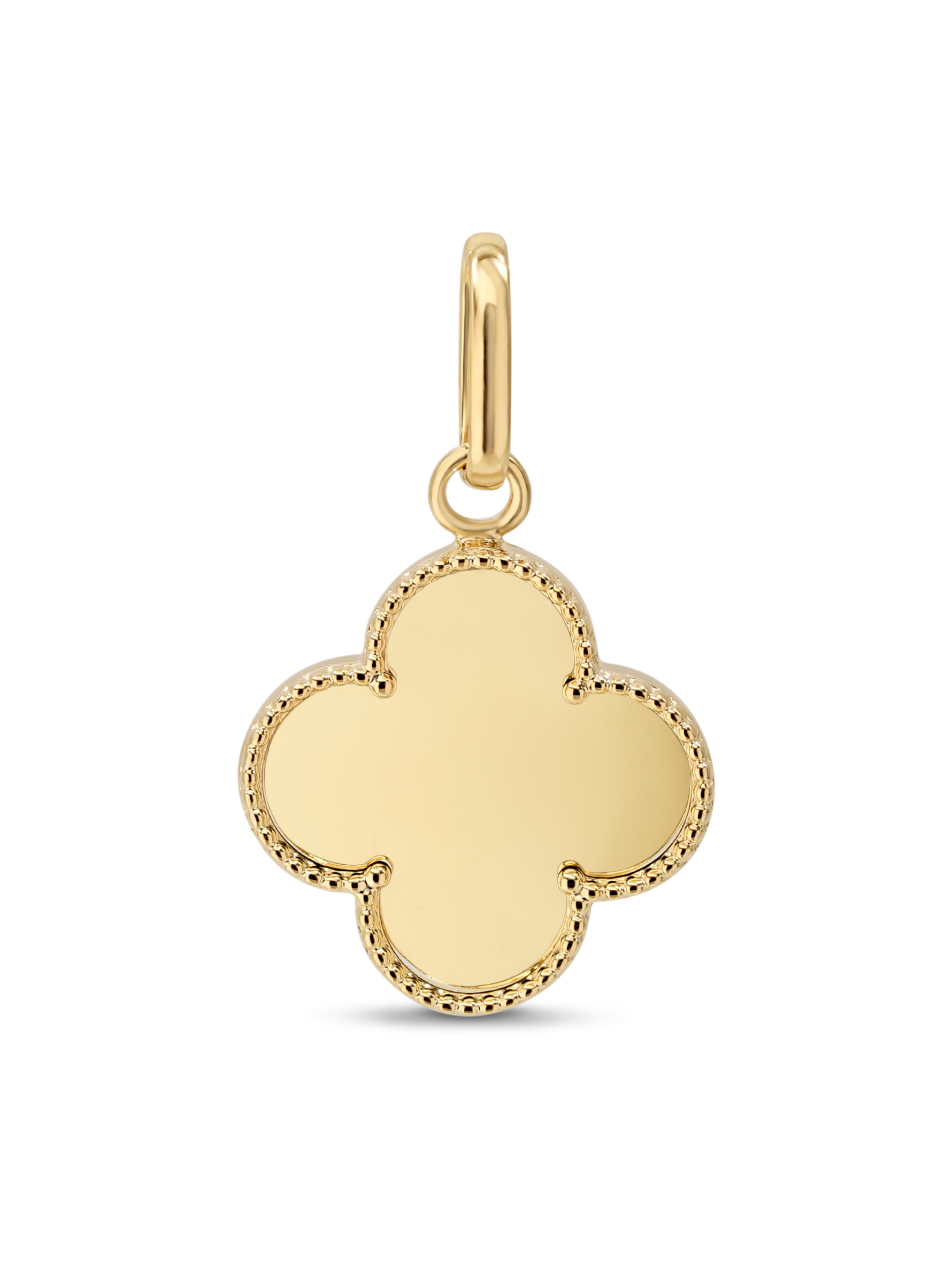 14K Solid Gold Clover Pendant#14k-solid-gold
