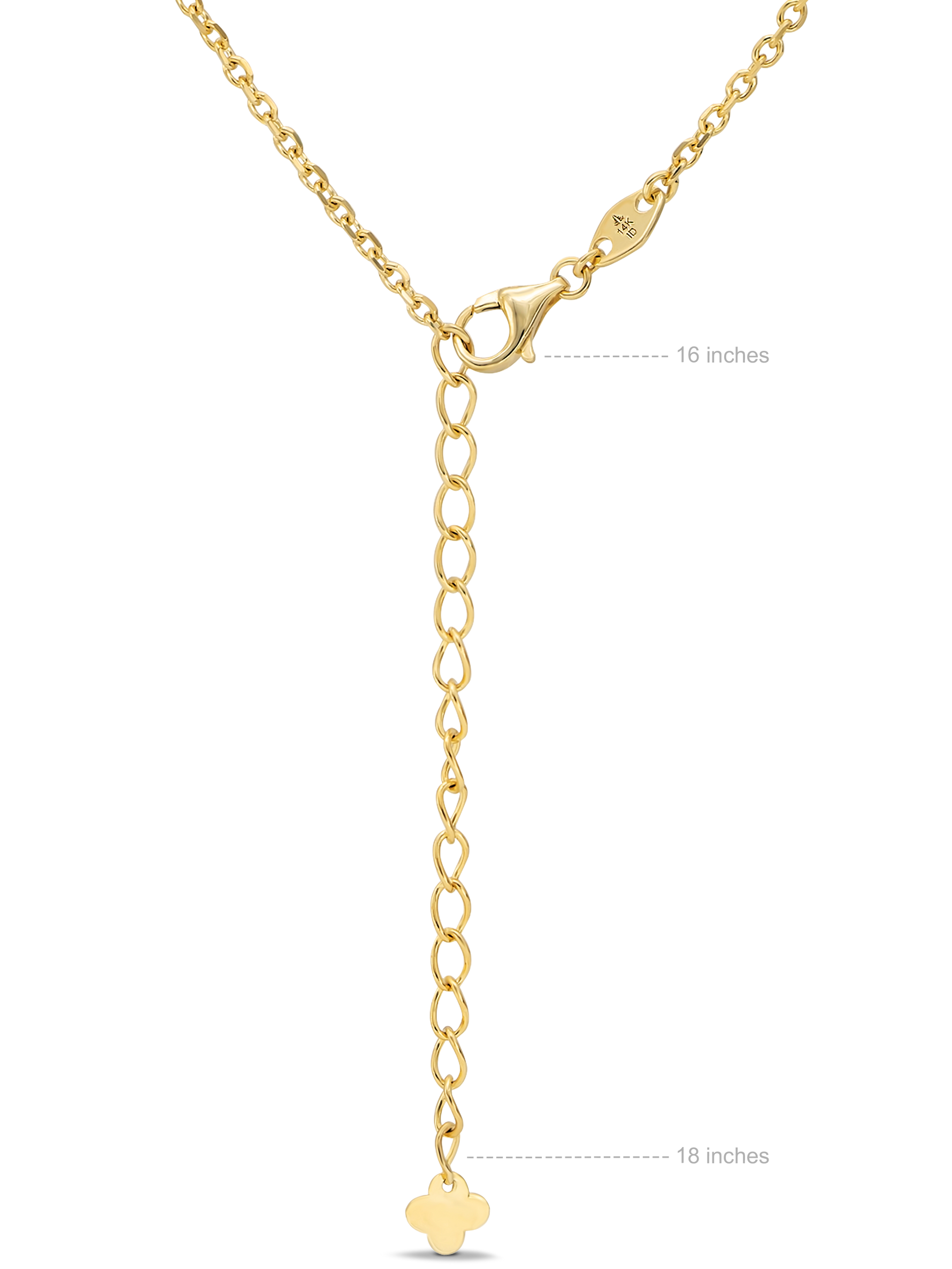 DEVATA 14K Gold Clover Chain Necklace