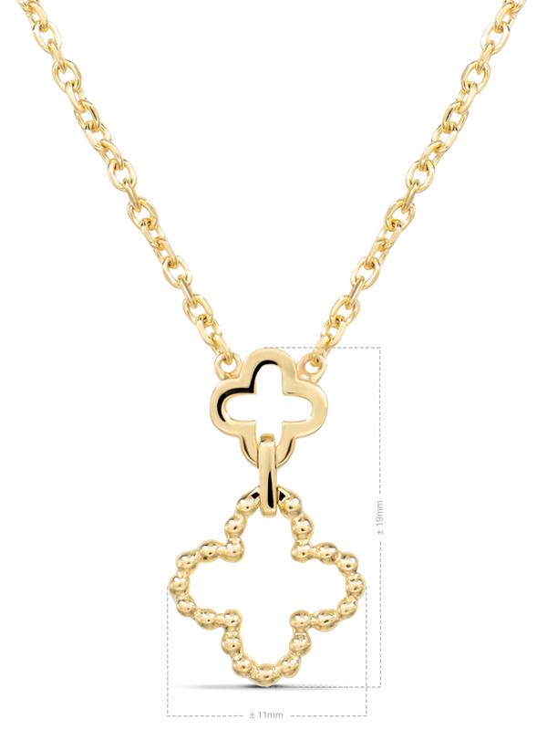 DEVATA Gold Clover Chain Necklace