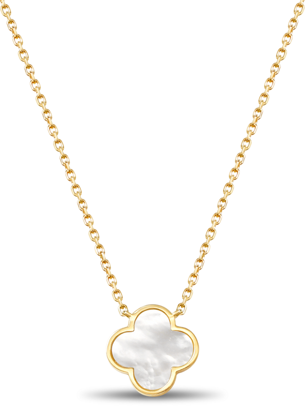 Mother of Pearl Clover Chain Necklace
