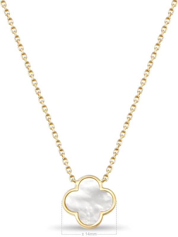 Mother of Pearl Clover Chain Necklace