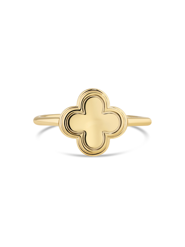 Contour-lined Clover Ring