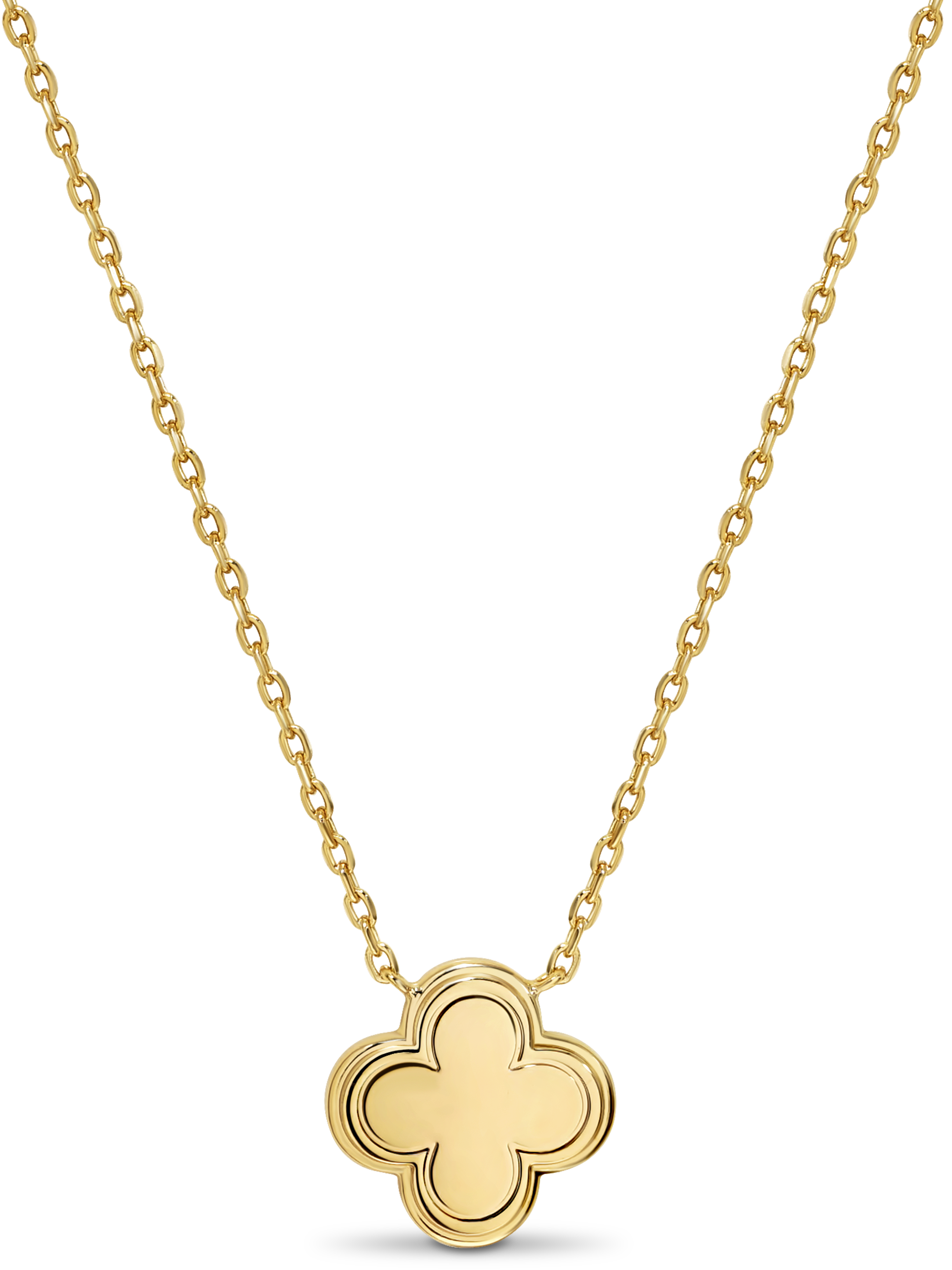 Gold Plated Sterling Silver Clover Chain Necklace #gold-plated