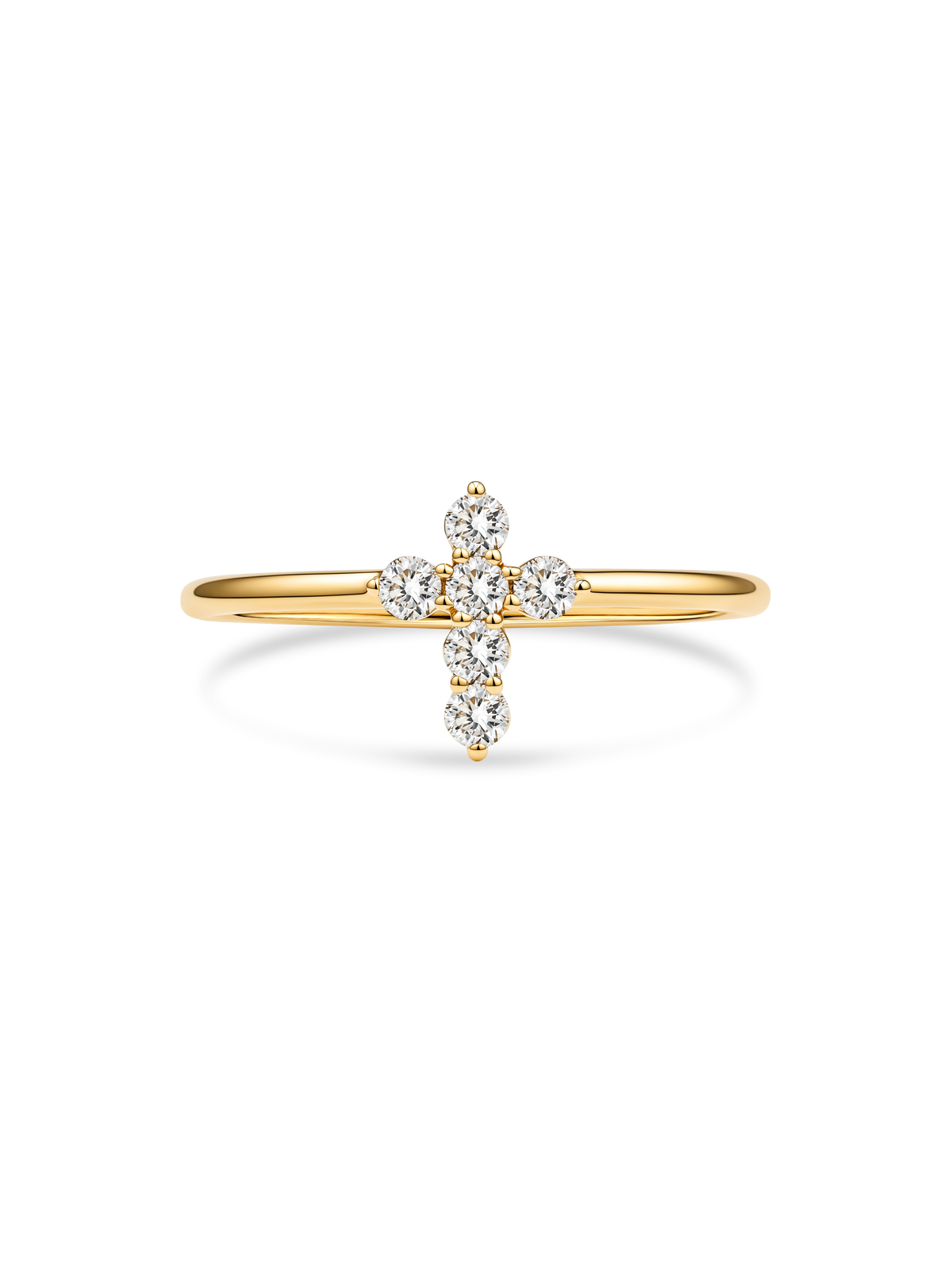Cross Lab Grown Diamond Ring in 14K Gold
