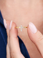Cross Lab Grown Diamond Ring in 14K Gold
