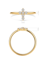 Cross Lab Grown Diamond Ring in 14K Gold