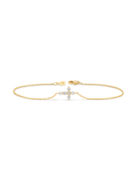 Cross Lab Grown Diamond Chain Bracelet in 14K Gold