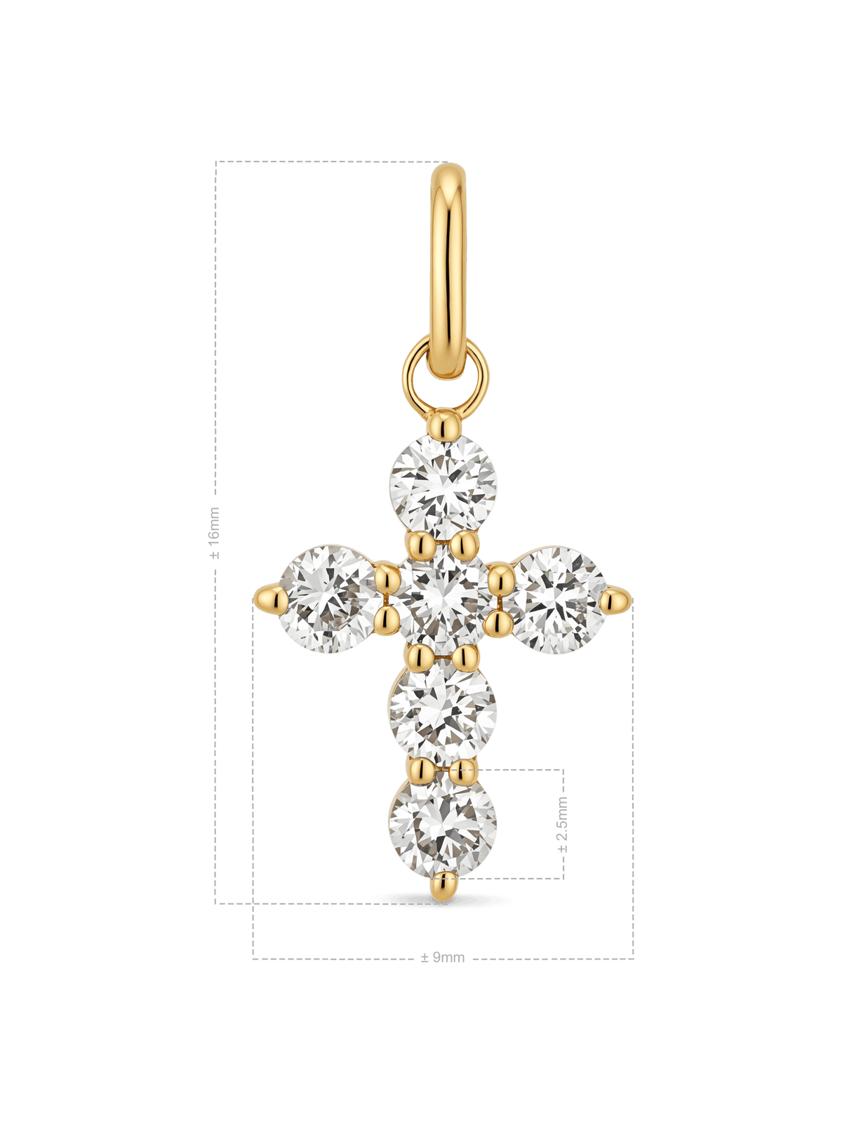 Cross Lab Grown Diamond Pendant in 14K Gold