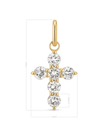 Cross Lab Grown Diamond Pendant in 14K Gold