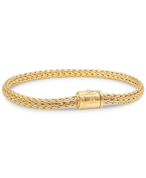 DEVATA Bali Dragon Bone Chain Bracelet Gold Plated Sterling Silver