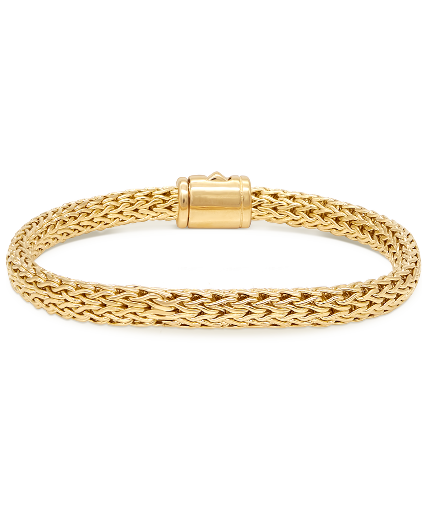 DEVATA Bali Dragon Bone Chain Bracelet Gold Plated Sterling Silver