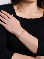 DEVATA Bali Dragon Bone Chain Bracelet Gold Plated Sterling Silver