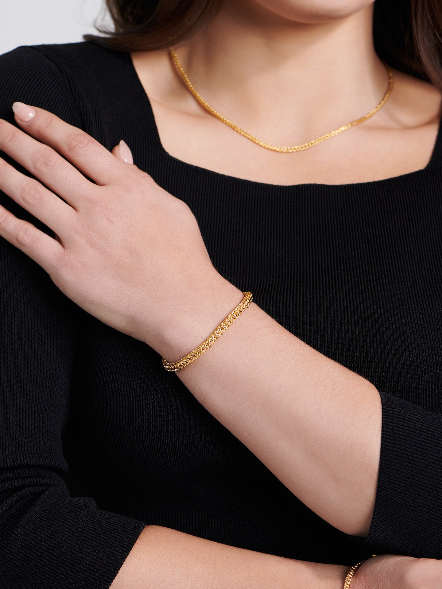 DEVATA Bali Dragon Bone Chain Bracelet Gold Plated Sterling Silver