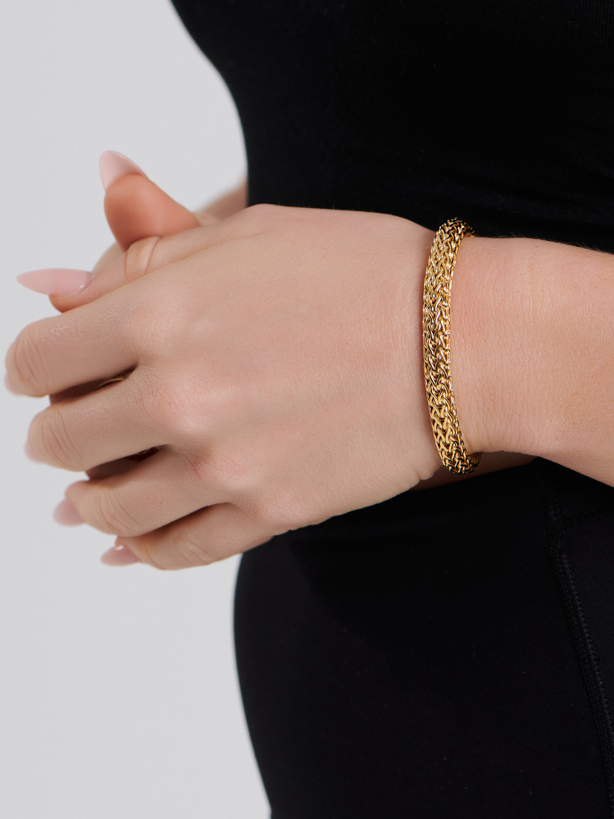 DEVATA Bali Dragon Bone Chain Bracelet Gold Plated Sterling Silver