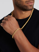 DEVATA Bali Dragon Bone Chain Bracelet Gold Plated Sterling Silver