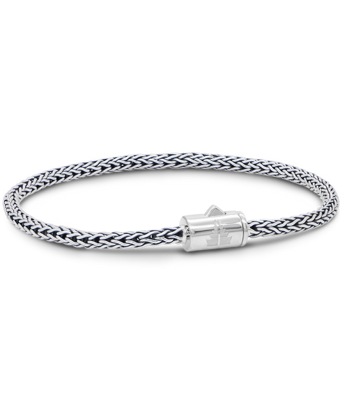 Bracciale Donna Balia In Argento 925 Con Zirconi, 18,5 Cm - Design A Gocce Lucido E Opaco