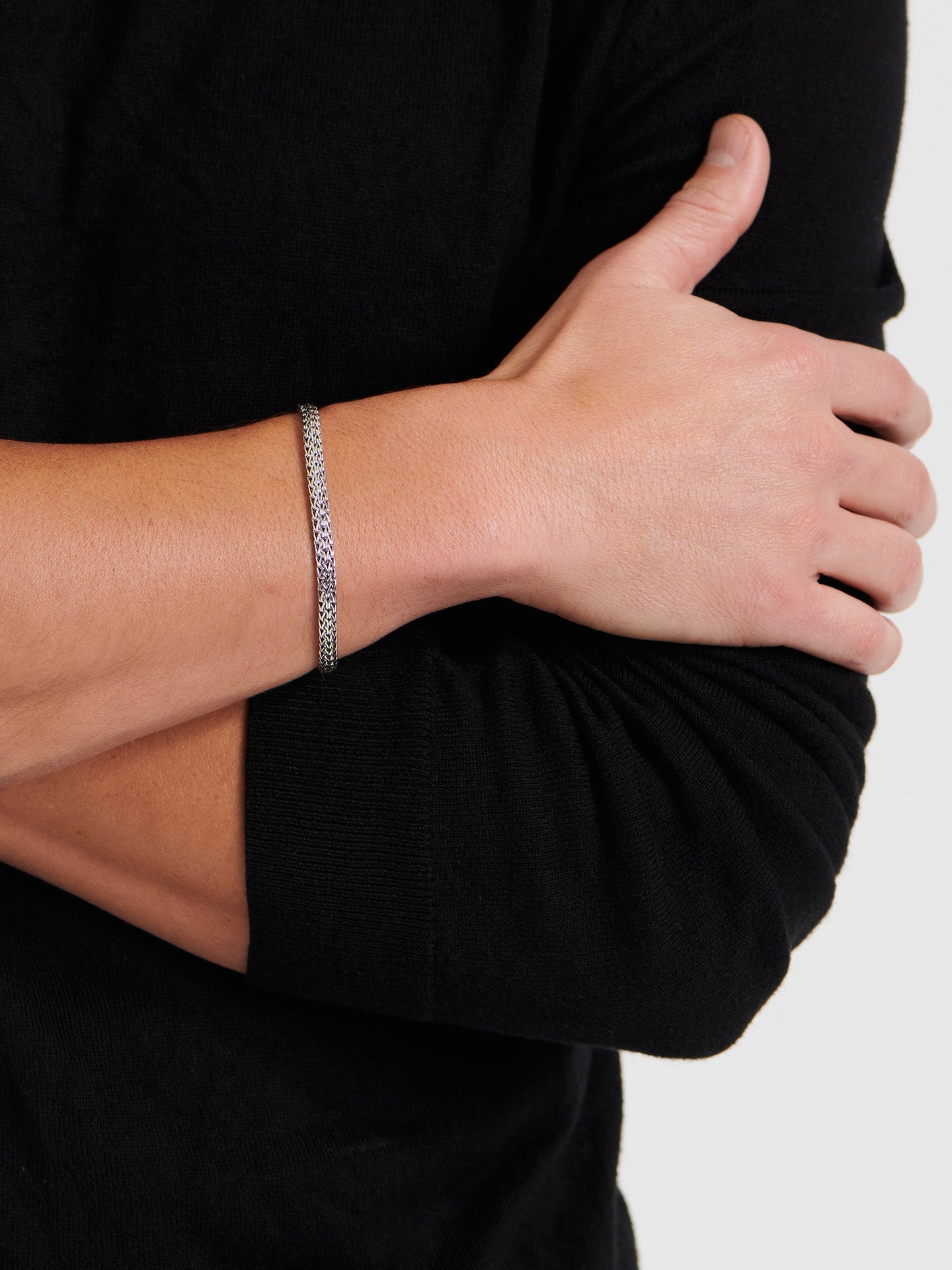 DEVATA Bali Dragon Bone Chain Bracelet Sterling Silver