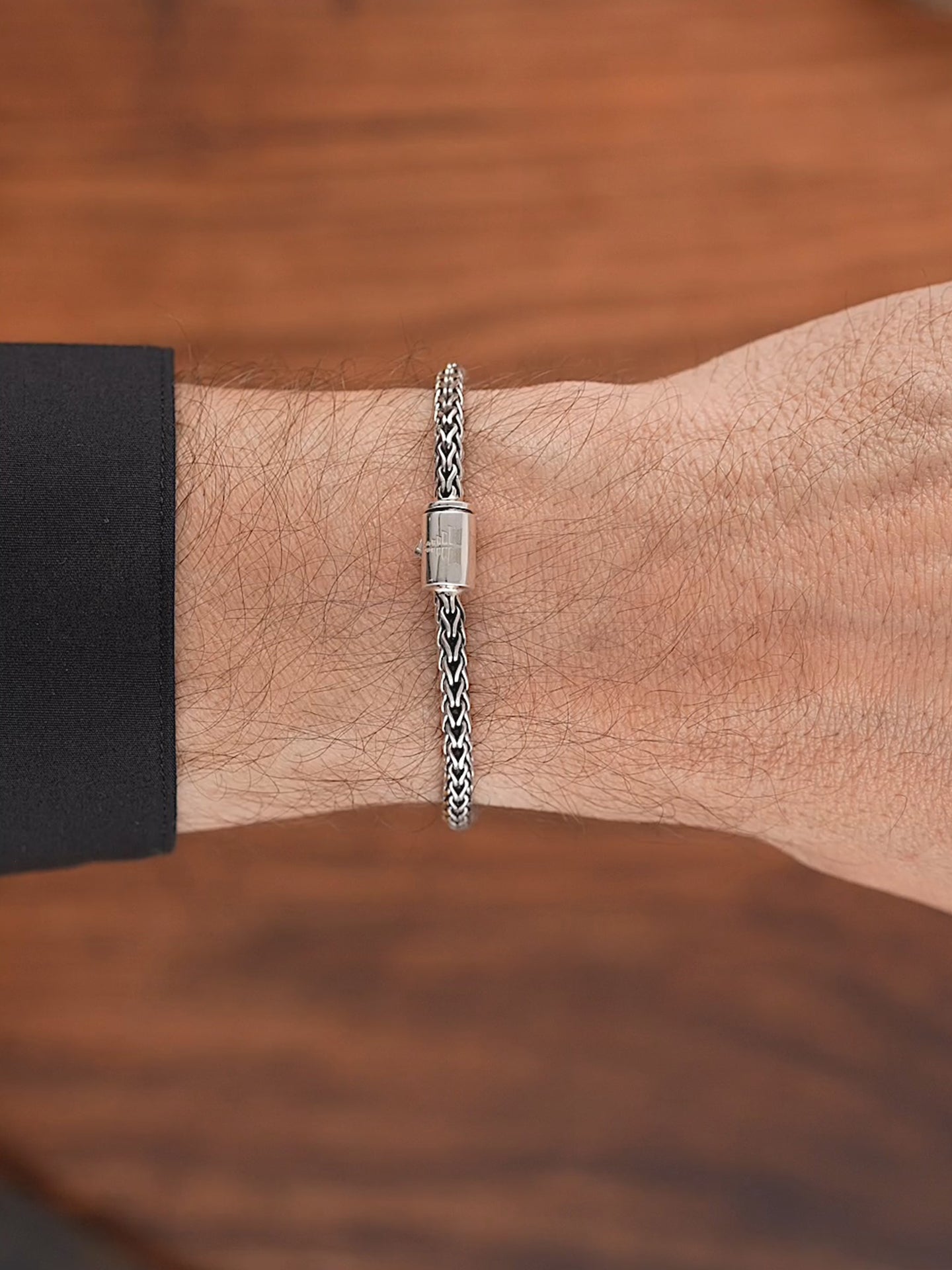 DEVATA Bali Dragon Bone Chain Bracelet Sterling Silver