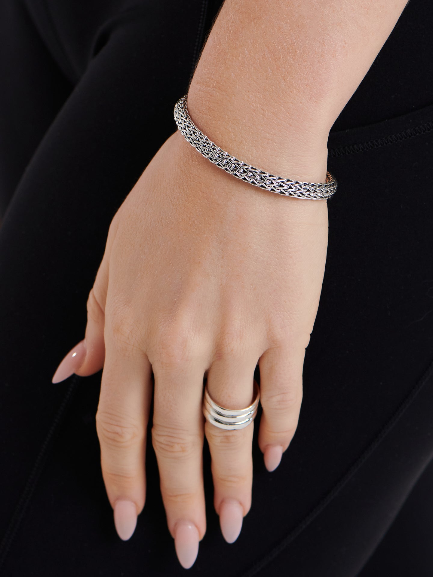 DEVATA Bali Dragon Bone Chain Bracelet Sterling Silver