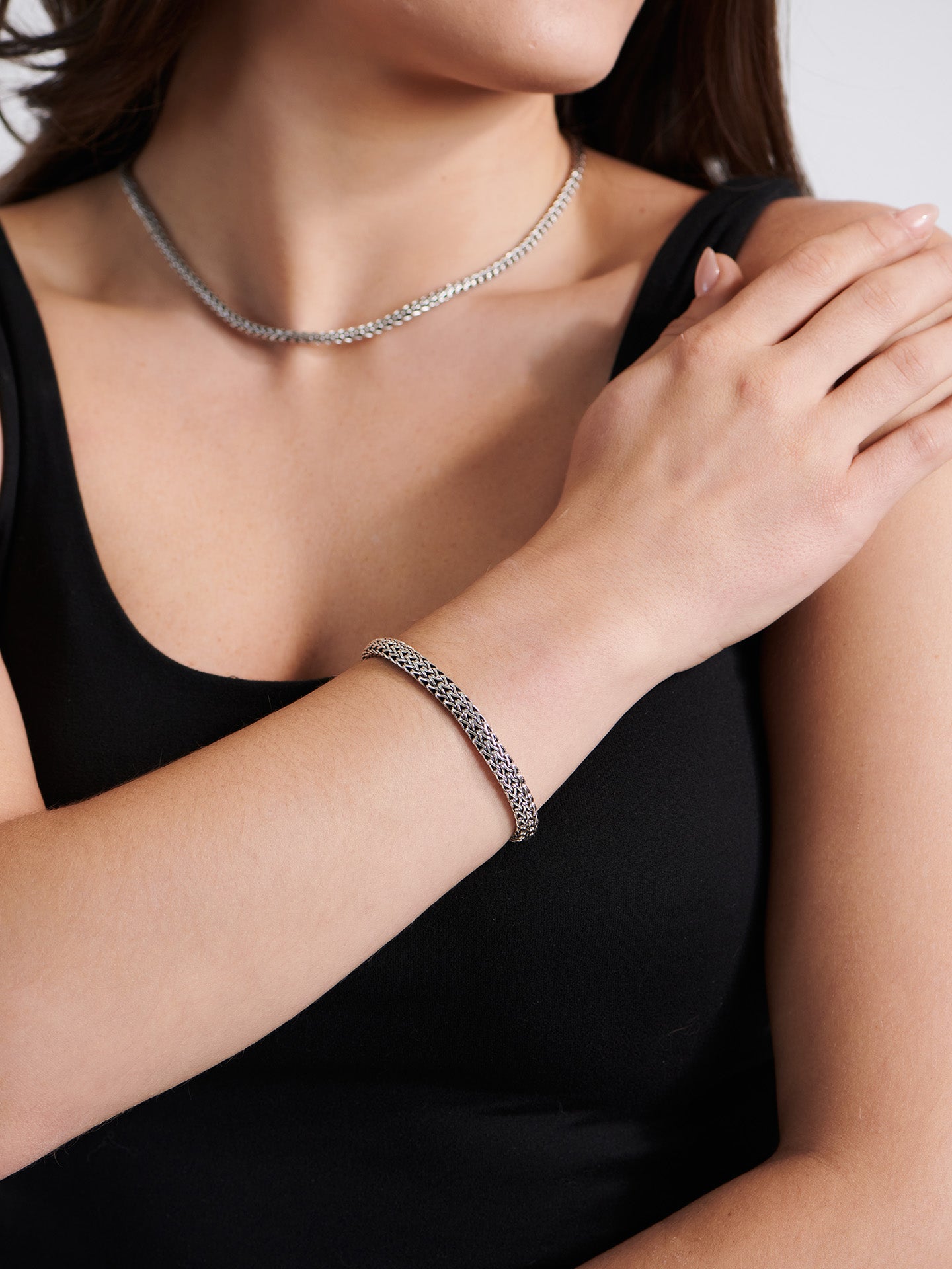 DEVATA Bali Dragon Bone Chain Bracelet Sterling Silver