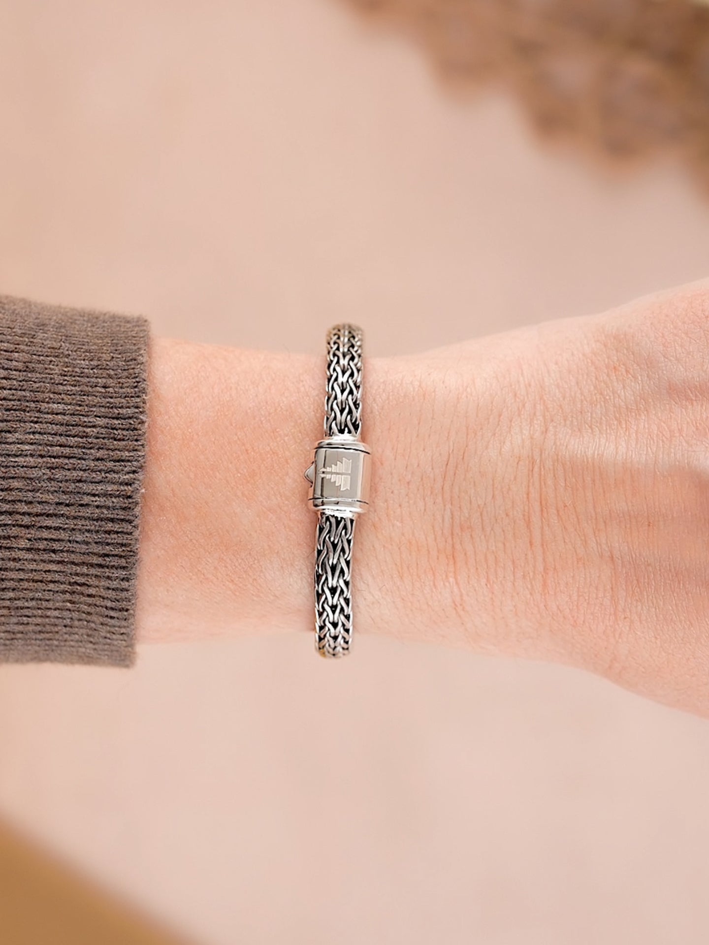 DEVATA Bali Dragon Bone Chain Bracelet Sterling Silver