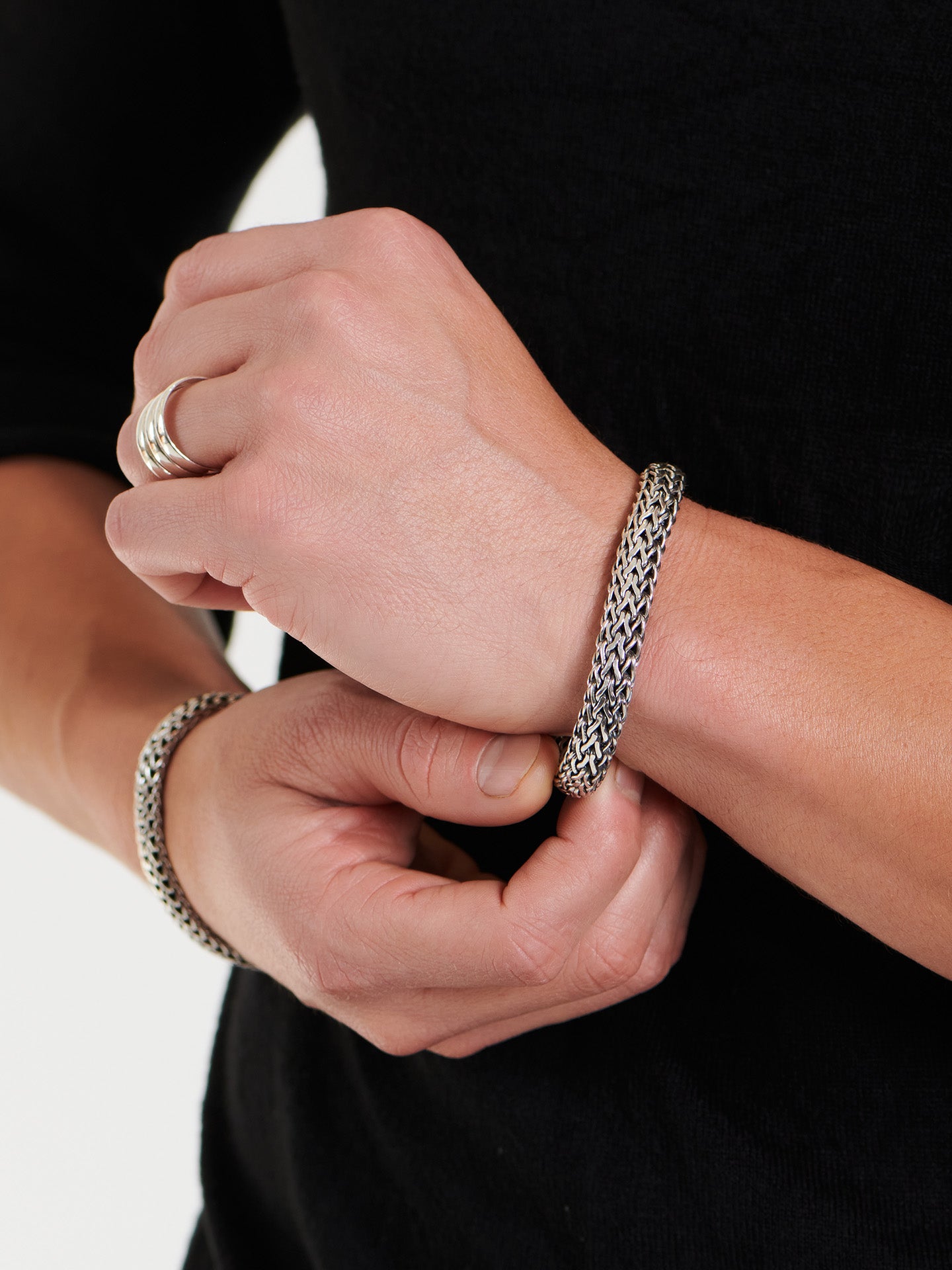 DEVATA Bali Dragon Bone Chain Bracelet Sterling Silver