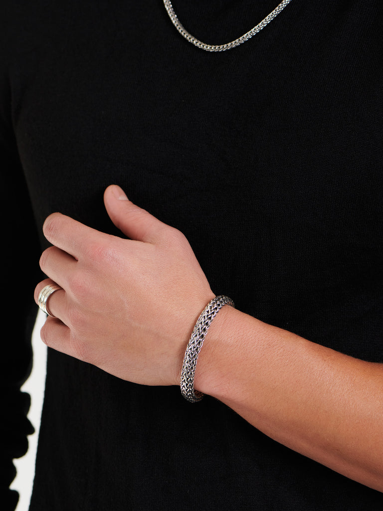 DEVATA Bali Dragon Bone Chain Bracelet Sterling Silver