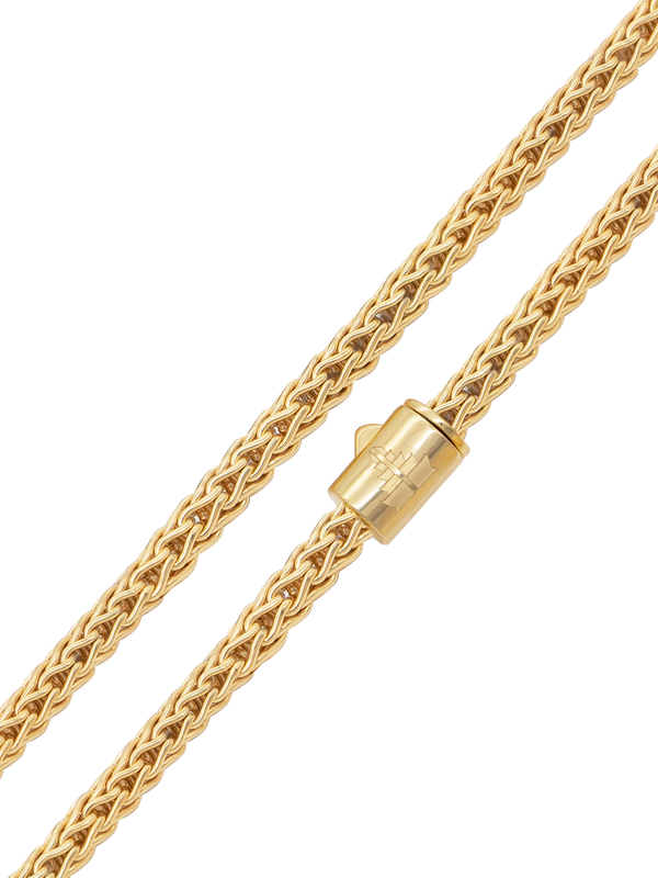 DEVATA Bali Dragon Bone Chain Necklace Gold Plated Sterling Silver
