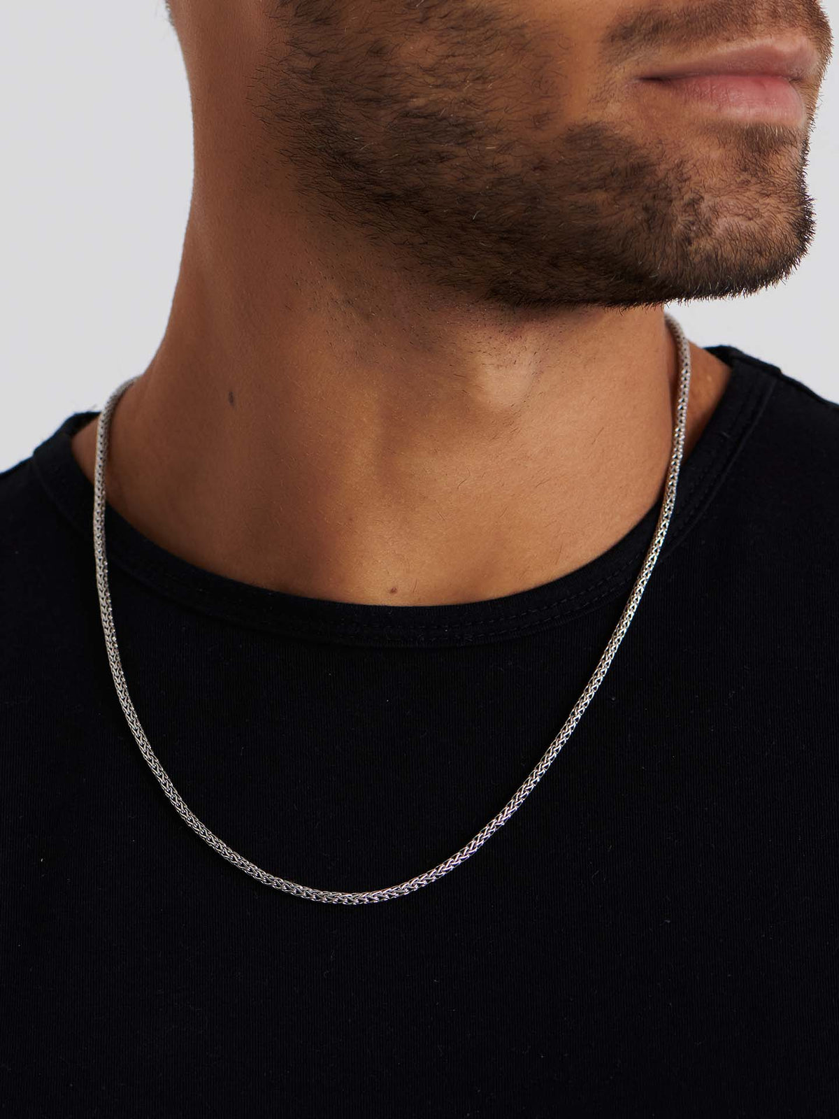 DEVATA Bali Dragon Bone Chain Necklace Sterling Silver