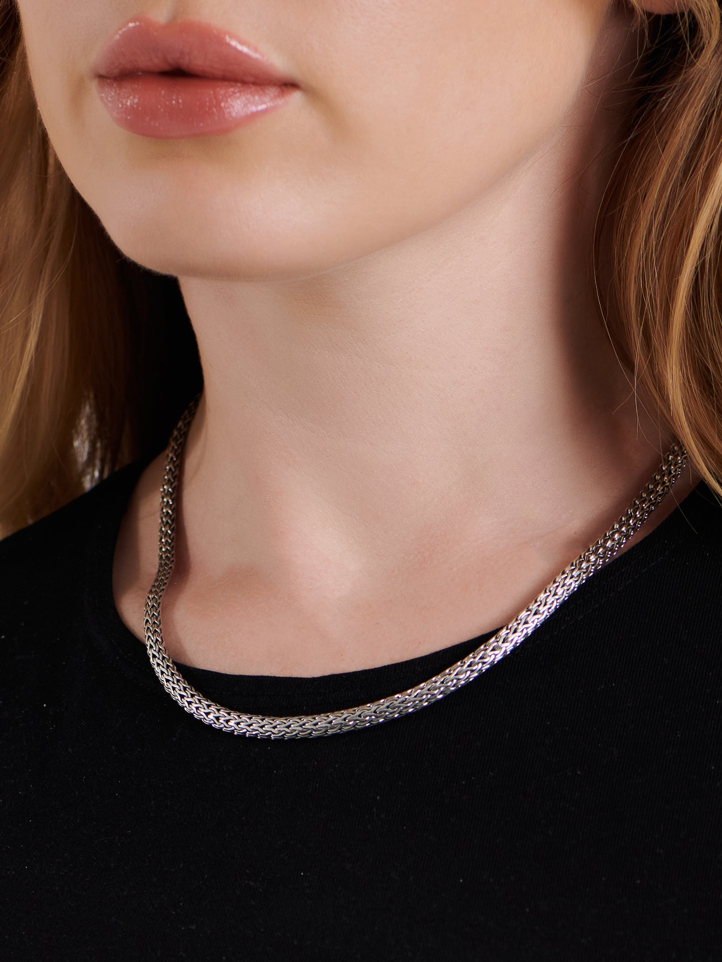DEVATA Bali Dragon Bone Chain Necklace Sterling Silver