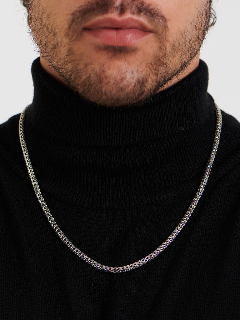 DEVATA Bali Dragon Bone Chain Necklace Sterling Silver