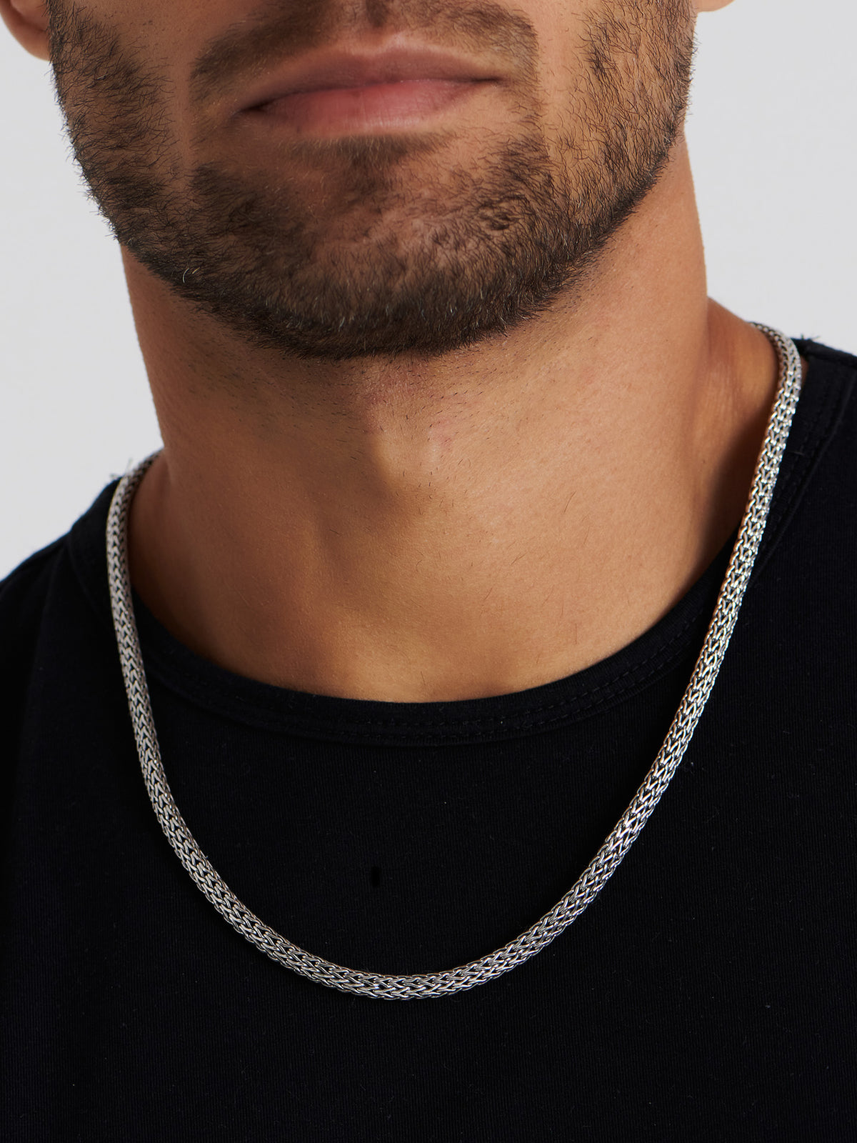 DEVATA Bali Dragon Bone Chain Necklace Sterling Silver