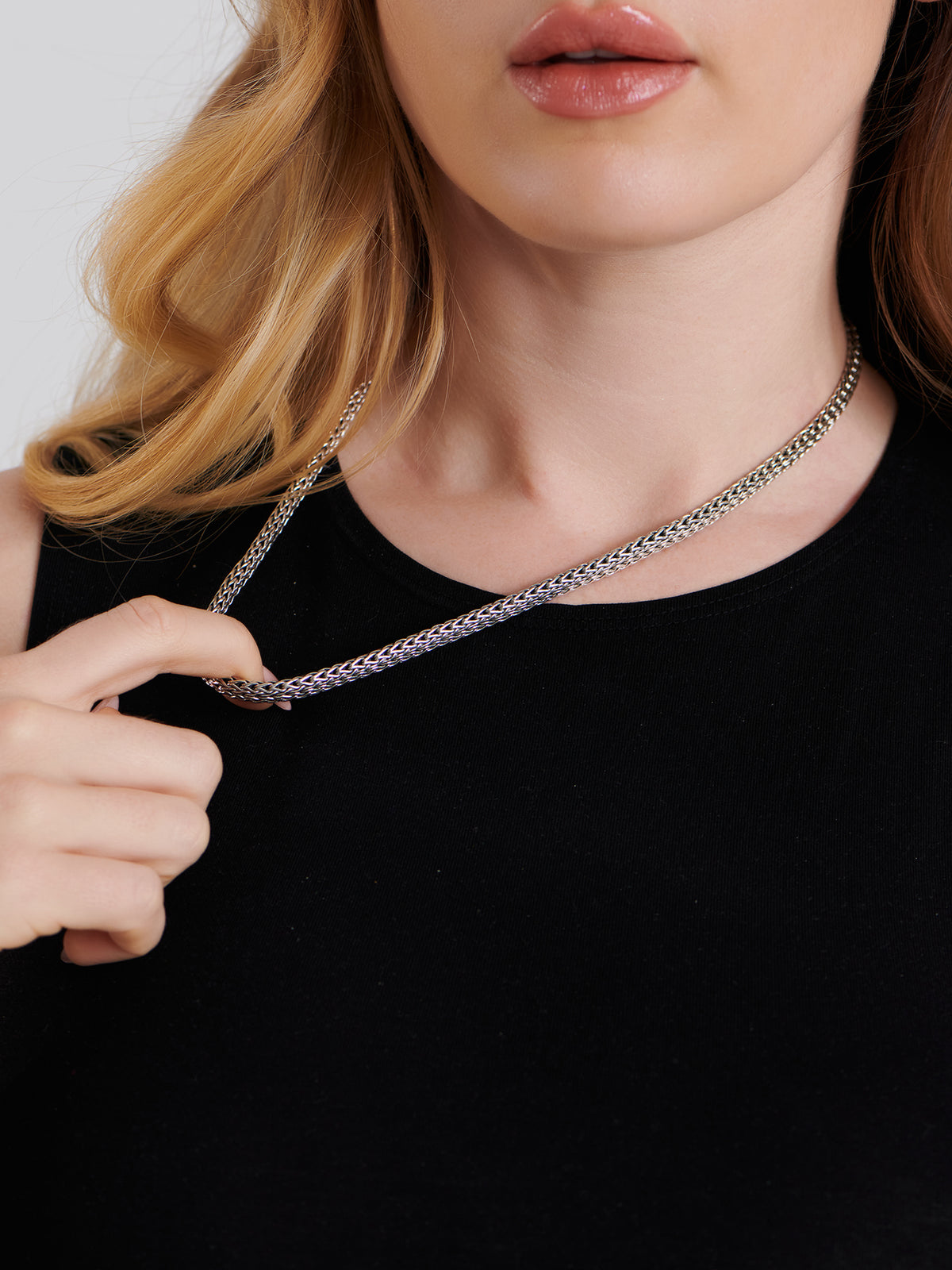 DEVATA Bali Dragon Bone Chain Necklace Sterling Silver