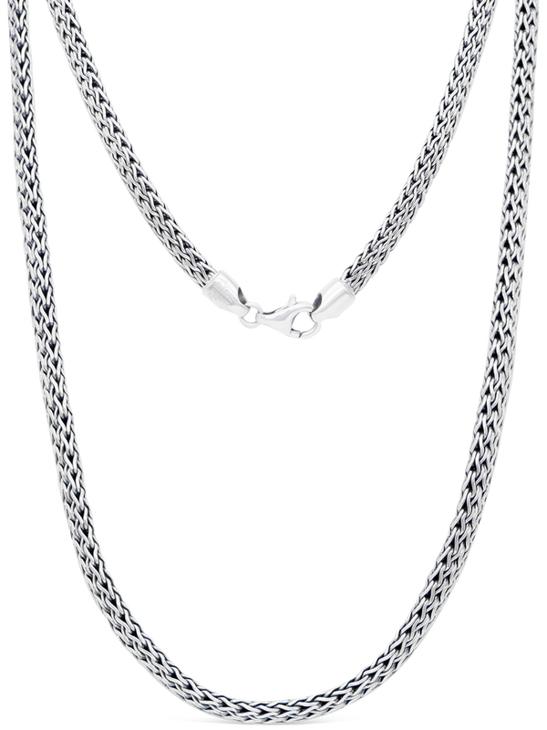 DEVATA Bali Jewelry  Dragon Bone Chain Necklace 5mm Oval