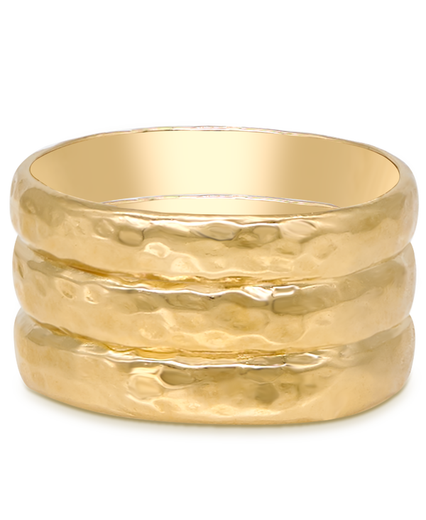 DEVATA Bali Gold Plated Sterling Silver Band Ring