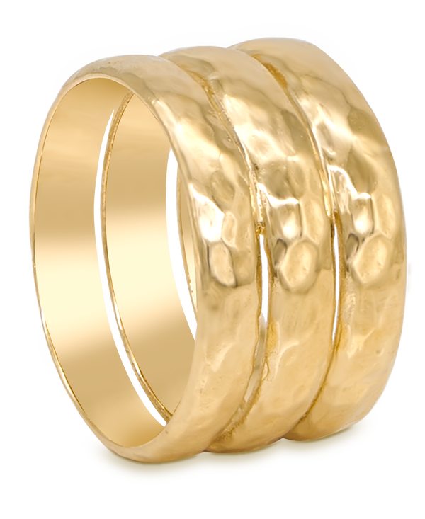 DEVATA Bali Gold Plated Sterling Silver Band Ring