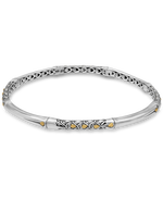 DEVATA Bali Gold Accent Sterling Silver Bangle Bracelet