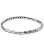 DEVATA Bali Gold Accent Sterling Silver Bangle Bracelet