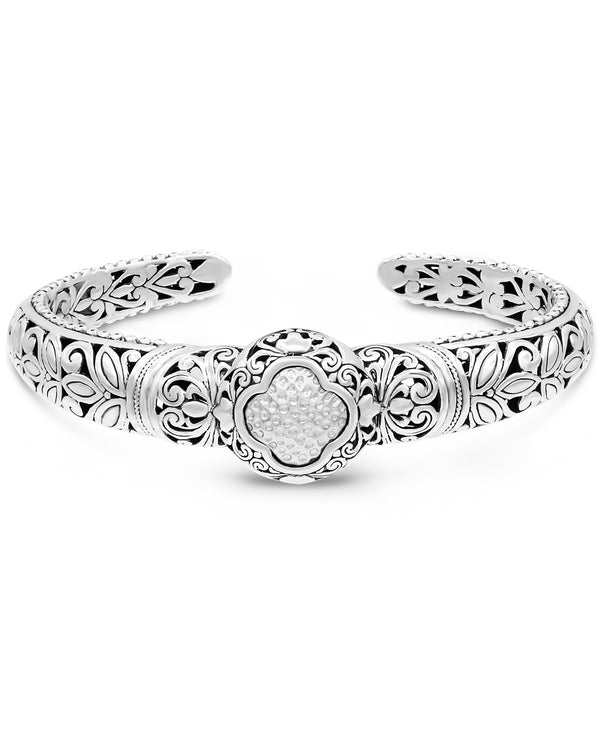 Bali Filigree Dome Sterling Silver Cuff Bracelet