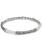 DEVATA Bali Gold Accent Sterling Silver Bangle Bracelet