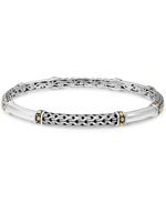 DEVATA Bali Gold Accent Sterling Silver Bangle Bracelet