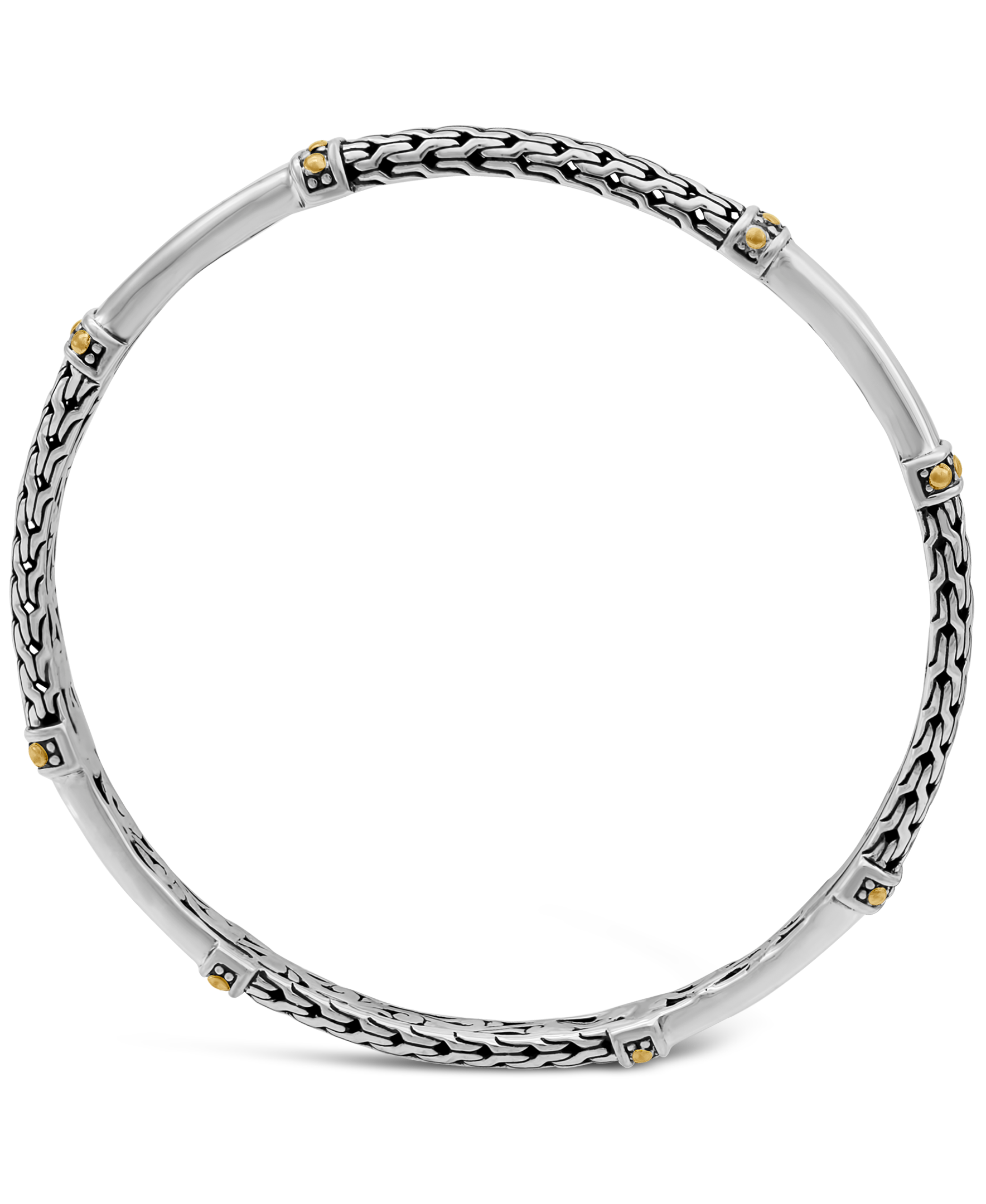 DEVATA Bali Gold Accent Sterling Silver Bangle Bracelet