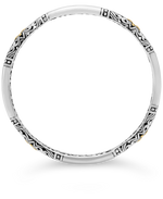 Bali Filigree Sterling Silver 18K Gold Bangle Bracelet