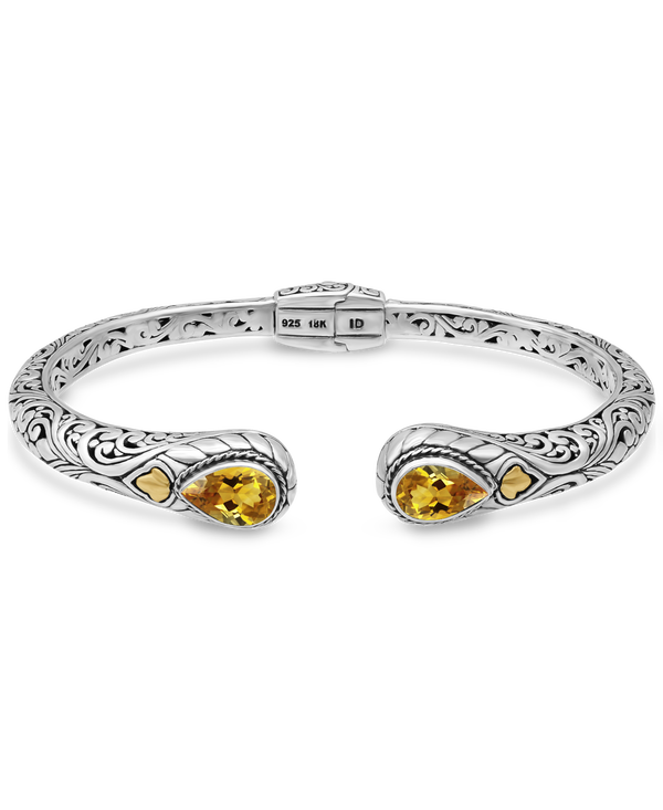 DEVATA Bali Jewelry  Bali Filigree Gemstone Cuff Bracelet