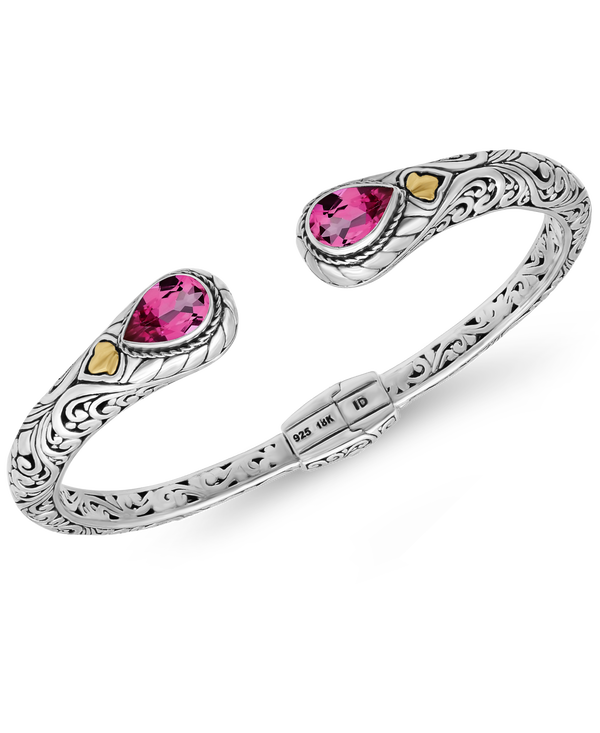 DEVATA Bali Jewelry  Bali Filigree Gemstone Cuff Bracelet