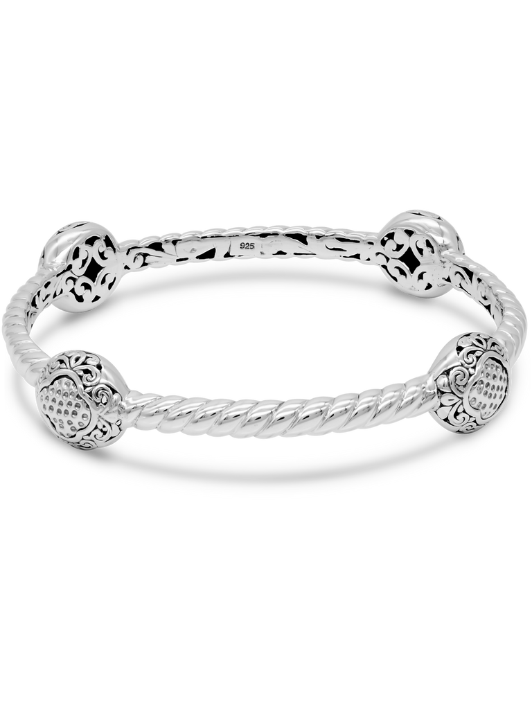 DEVATA Bali Sterling Silver Bangle Bracelet