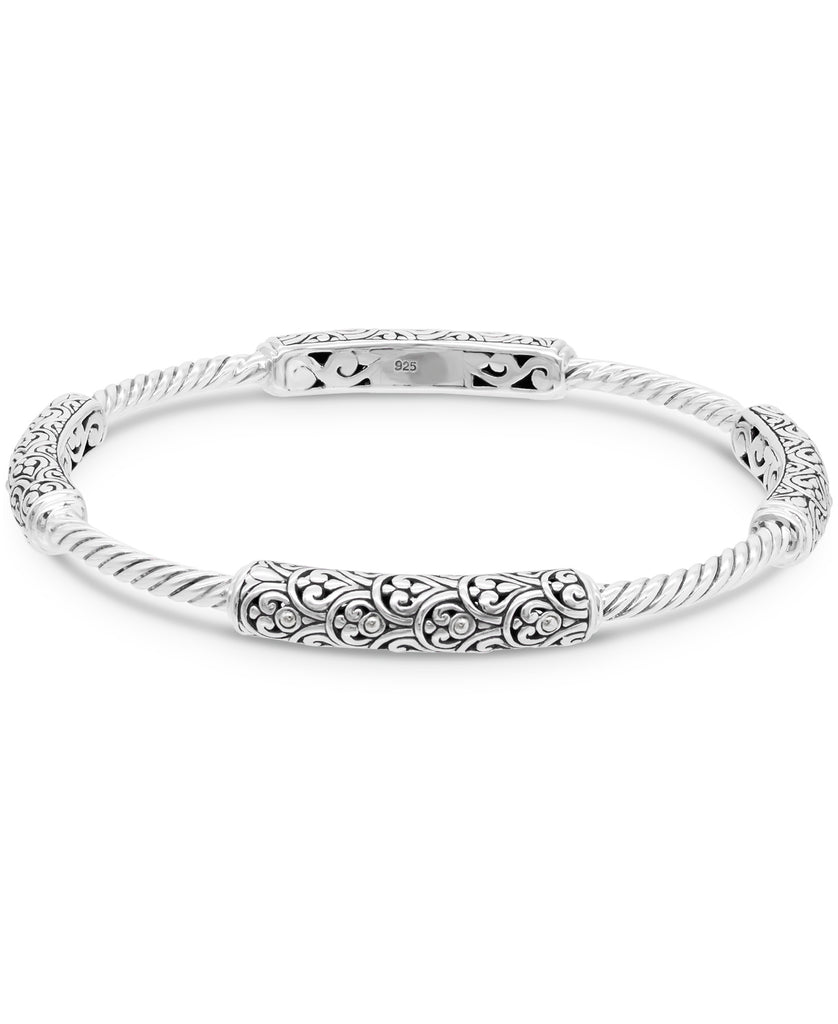DEVATA Bali Sterling Silver Bangle Bracelet